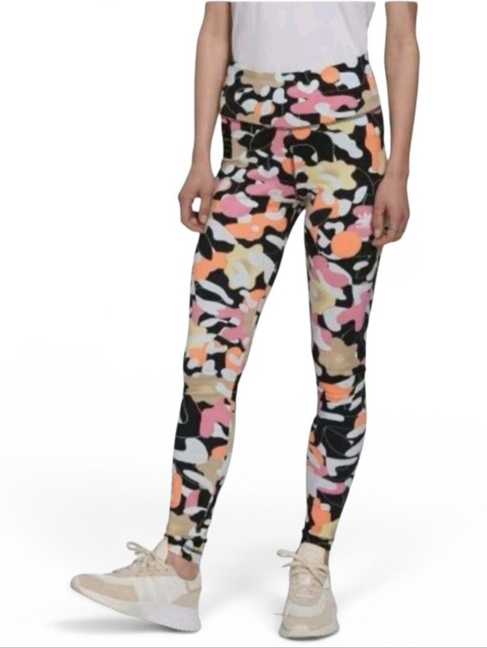 Adidas Multicolor Camo Graphic Leggings Size M